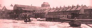 Bow Creek in London Docklands, where the Seagroatts lived and worked