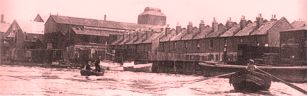 Bow Creek in London Docklands, where the Seagroatts lived and worked